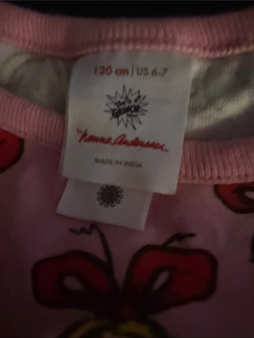 Dr suess Cindy Lu who Girls' Pink Long-Sleeve Character Print Pajama Dress